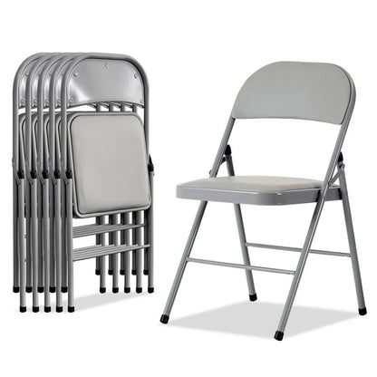 Chaises pliantes élégantes en fer et PVC pour conventions et expositions Blanches