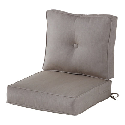 Ensemble de deux coussins d'extérieur haut de gamme Sunbrella pour assise profonde