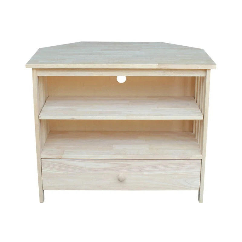 Meuble TV d'angle en bois massif de style Mission