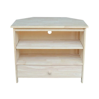 Meuble TV d'angle en bois massif de style Mission