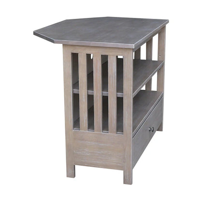 Meuble TV d'angle en bois massif de style Mission