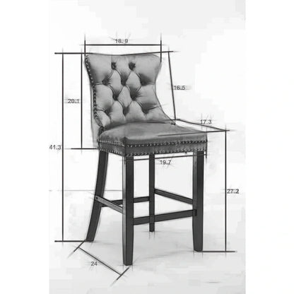 Tabourets de bar style loisirs, lot de 2