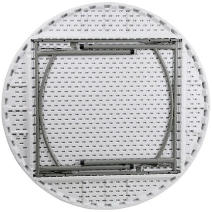 Table de réception pliante ronde en plastique de 1,5 m avec surface épaisse de 5 cm