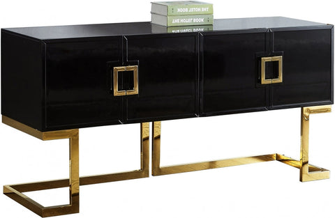Gold and Black Lacquer Finish Console SKU: CO00015