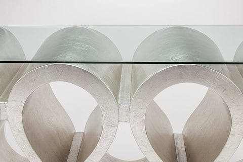 Console Table with Glass SKU: CO0006