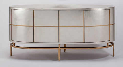 Silver and Gold Console with Metal Base SKU: CO00022