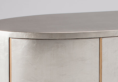 Silver and Gold Console with Metal Base SKU: CO00022