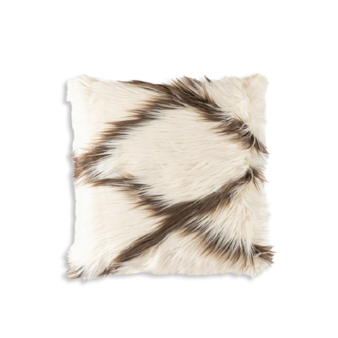 Alaska Ivory Brown Fur Pillow SKU: PI0005