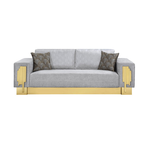 Meg Silver with Gold Sofa